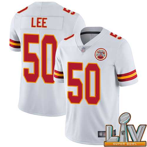 Super Bowl LV 2021 Men Kansas City Chiefs 50 Lee Darron White Vapor Untouchable Limited Player Nike NFL Jersey